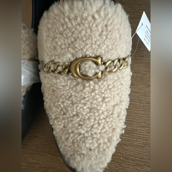 Coach Helena shearling loafers size 10 - Picture 2 of 4